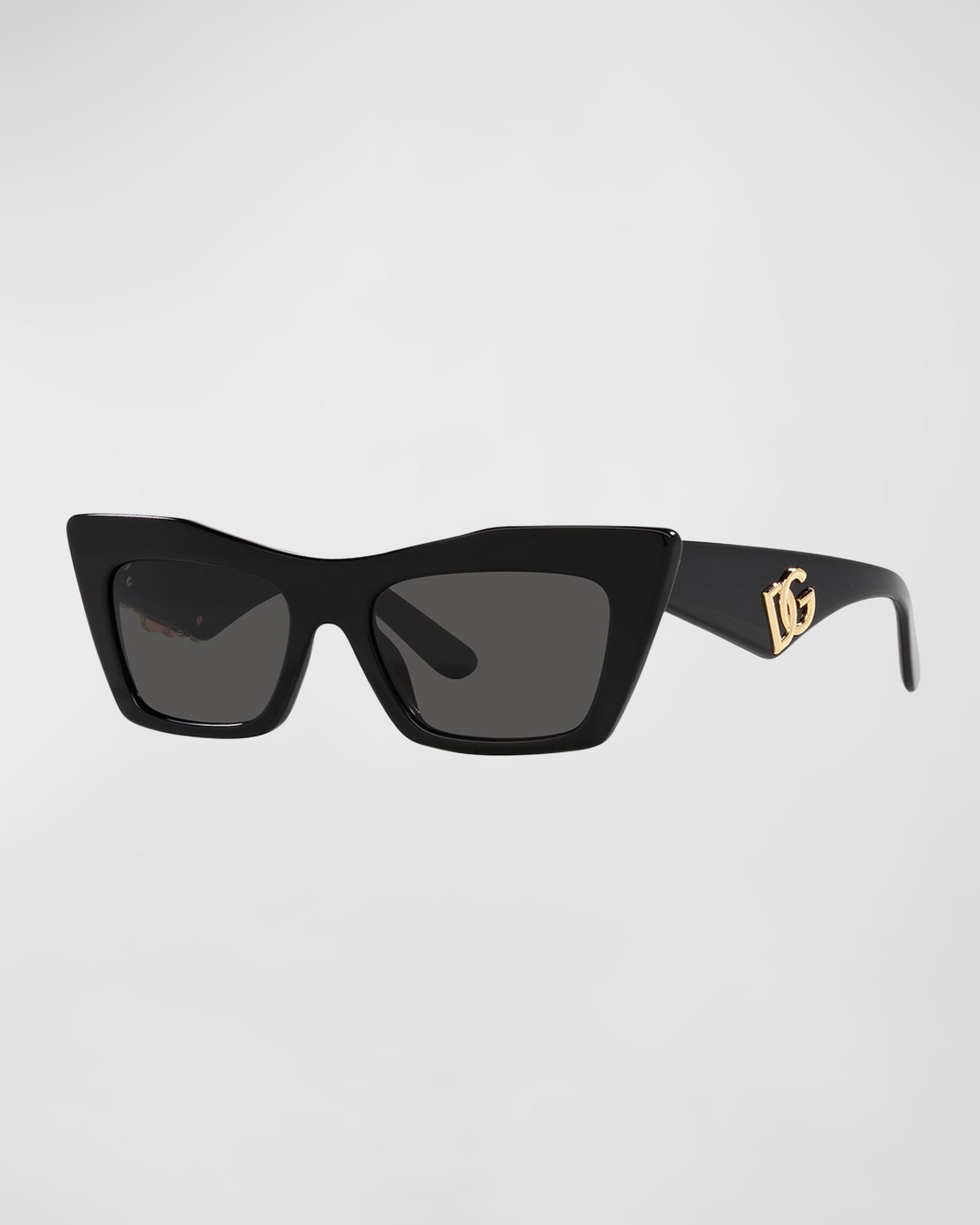 Dolce & Gabbana Dg Acetate & Plastic Cat-eye Sunglasses In Black