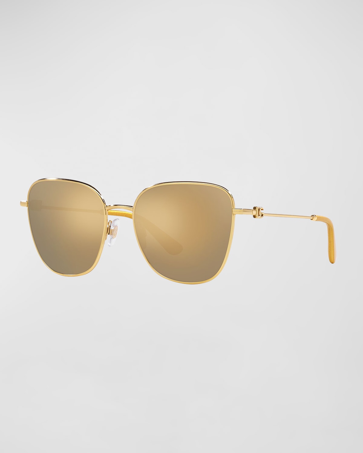 Dolce & Gabbana Dg Mirrored Metal & Plastic Butterfly Sunglasses In Gold