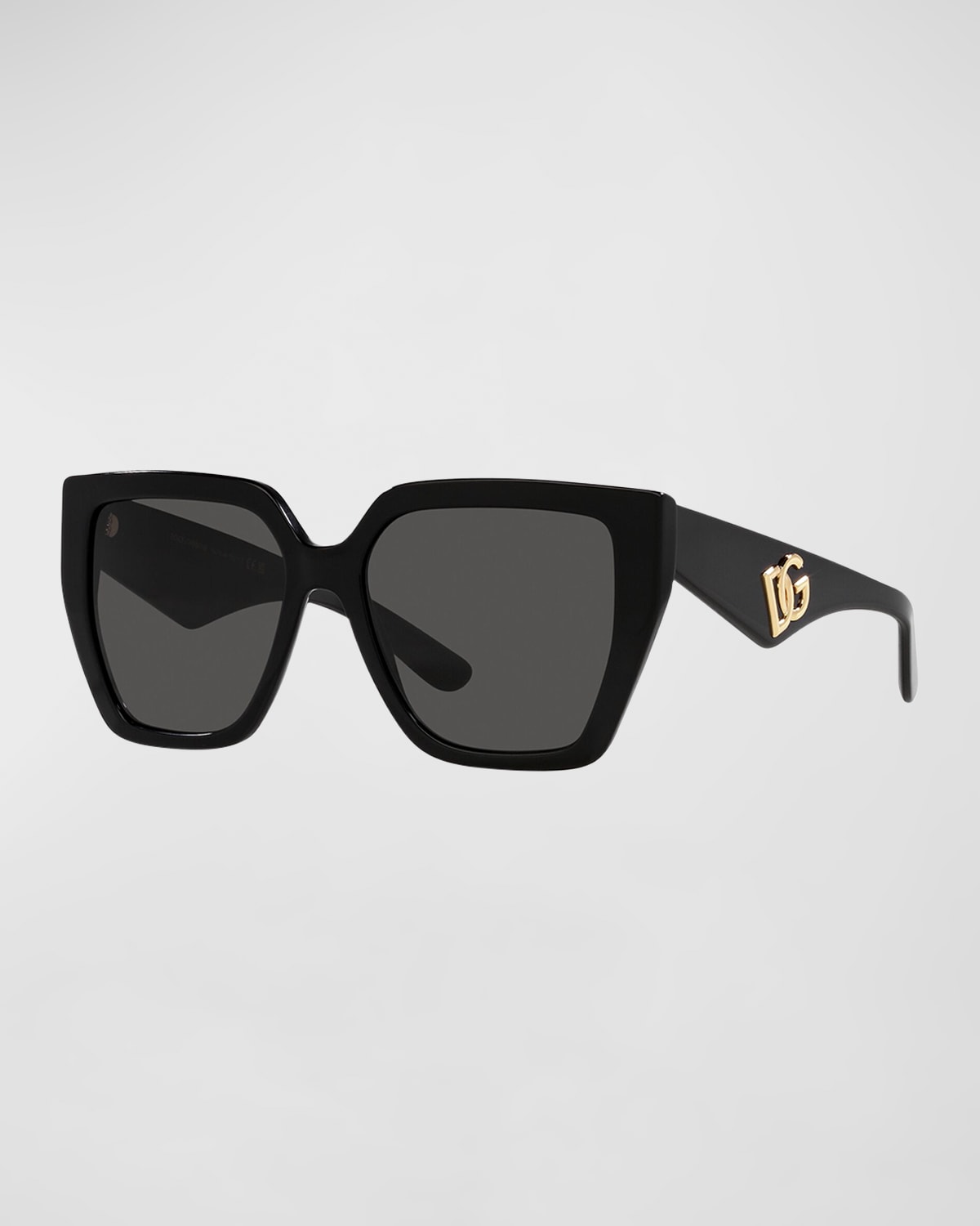 Shop Dolce & Gabbana Oversized Acetate Cat-eye Sunglasses In Black