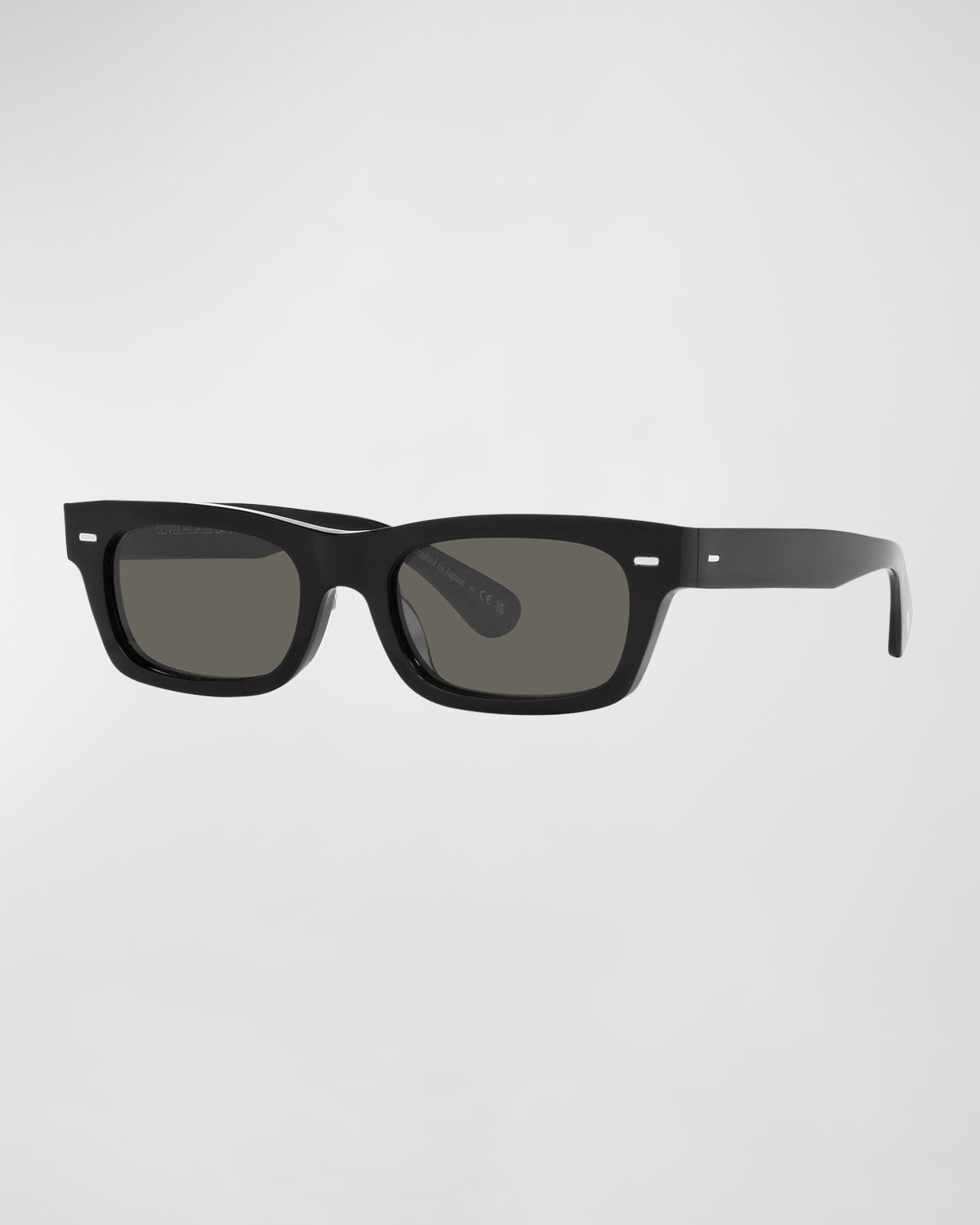 Oliver Peoples Davri Monochrome Acetate & Crystal Rectangle Sunglasses In Black