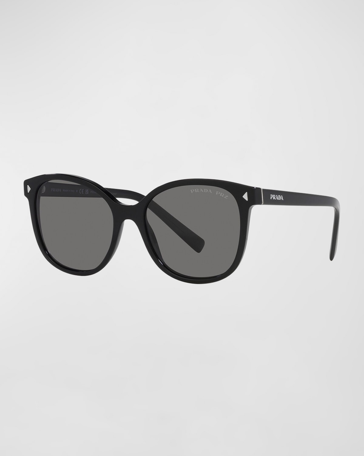 Prada Pr 22zs Logo Square Acetate Sunglasses In Black