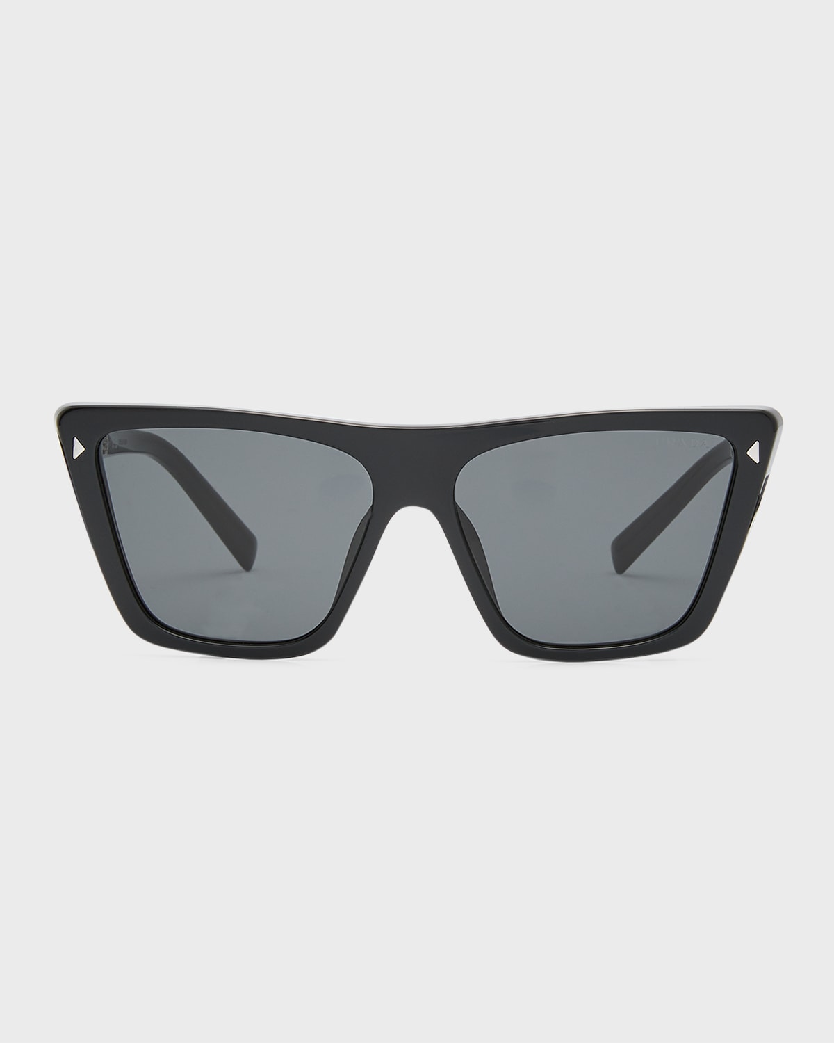 Prada Polarized Logo Acetate Butterfly Sunglasses In Black