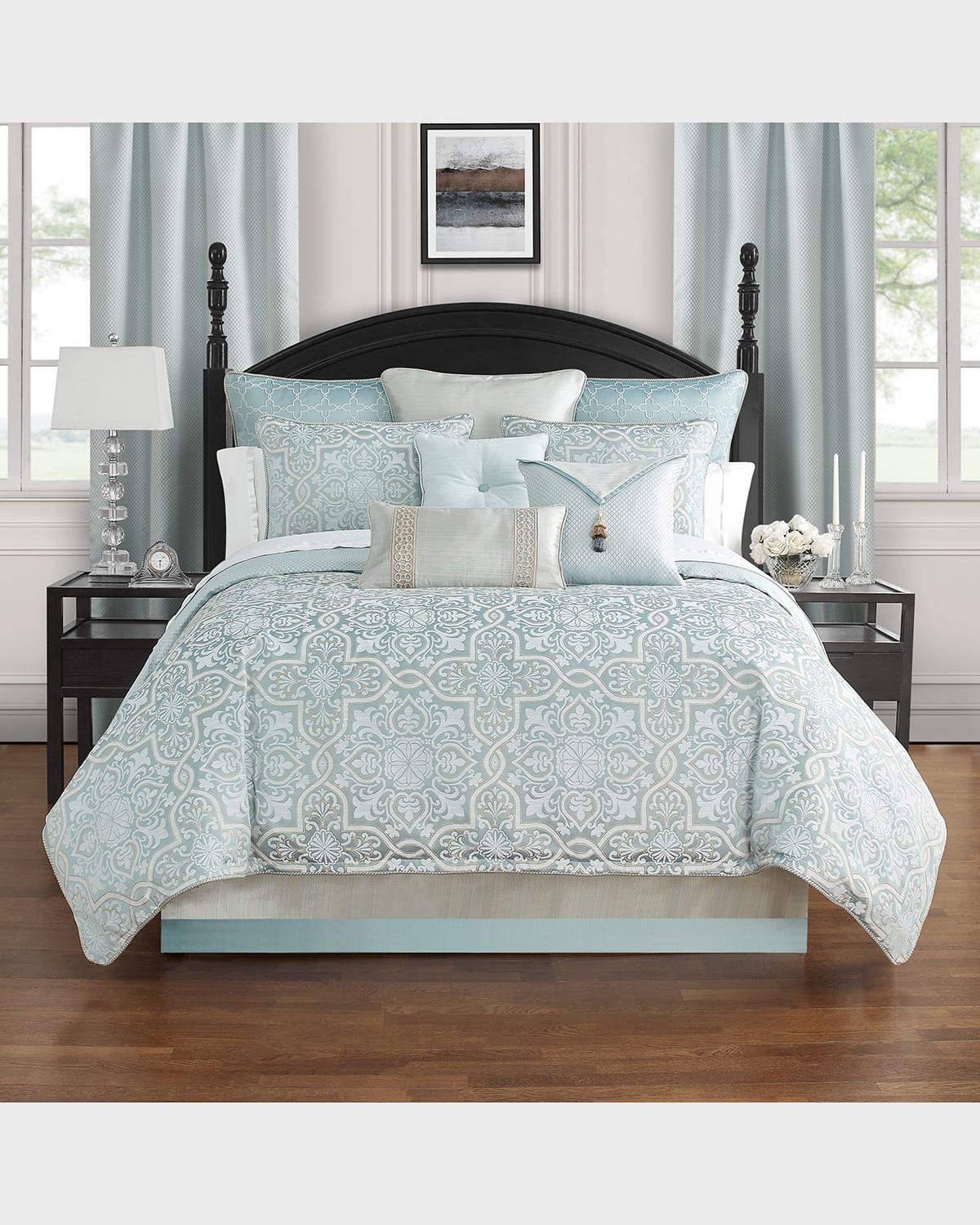 Waterford Arezzo 6-piece California King Comforter Set In Blue