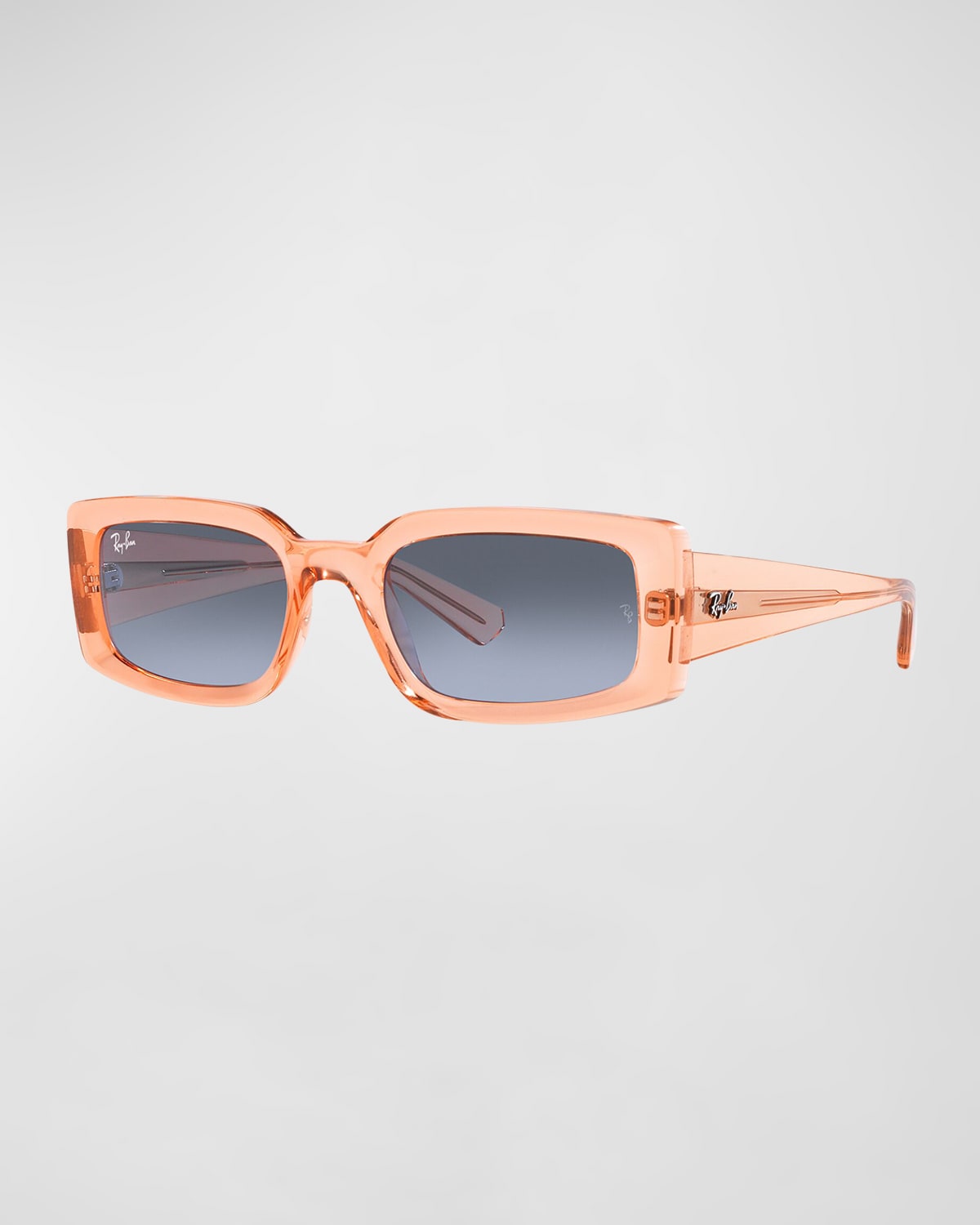 Ray Ban Womens Orange Rb4395 Kiliane Rectangle-frame Transparent Acetate Sunglasses In Orange