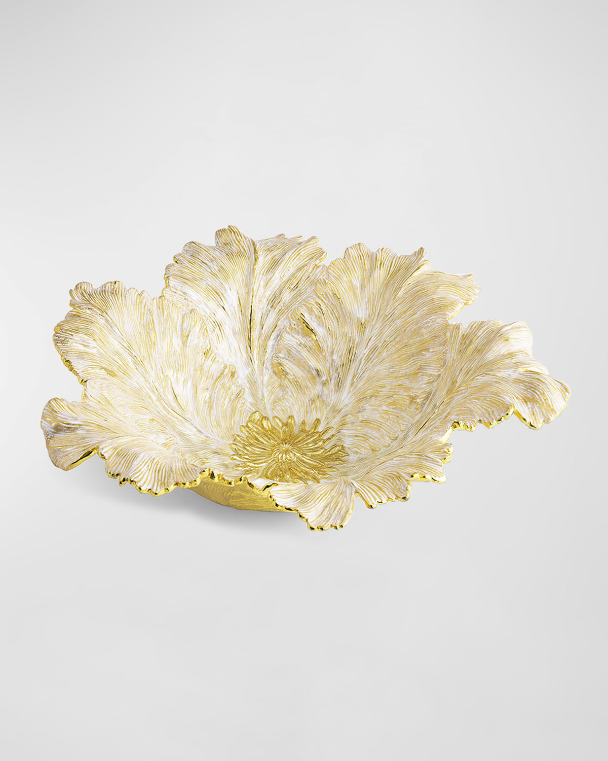 Michael Aram Tulip Centerpiece Bowl In Gold/white