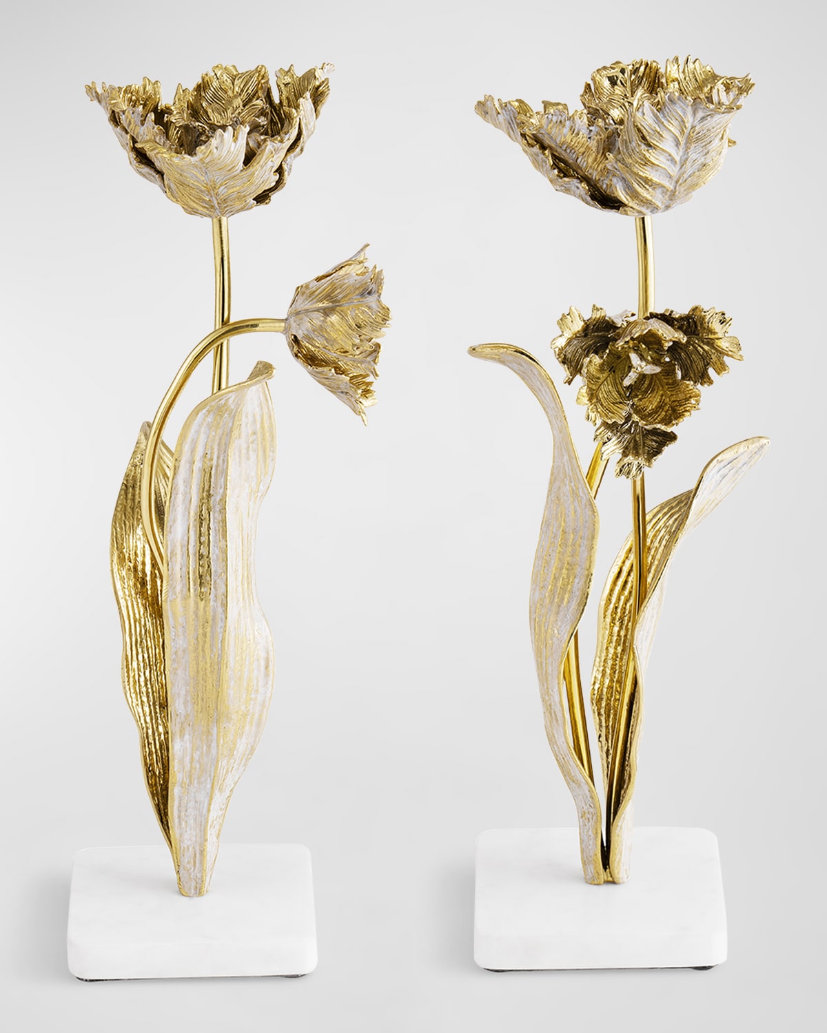 Michael Aram Tulip Candle Holder Two-piece Set In Gold