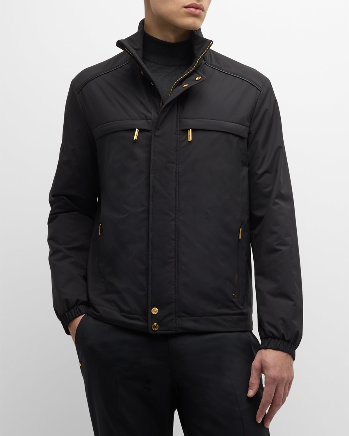 Stefano Ricci Men's Sport Blouson Jacket In Black