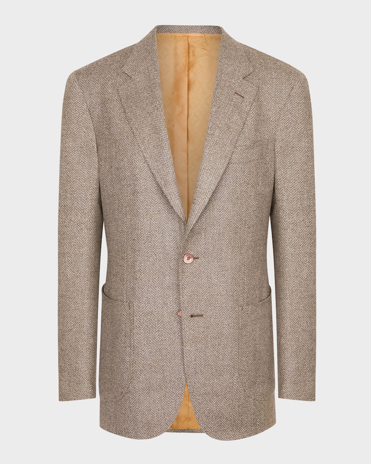 Stefano Ricci Men's Cashmere-wool Two-button Blazer In Beige