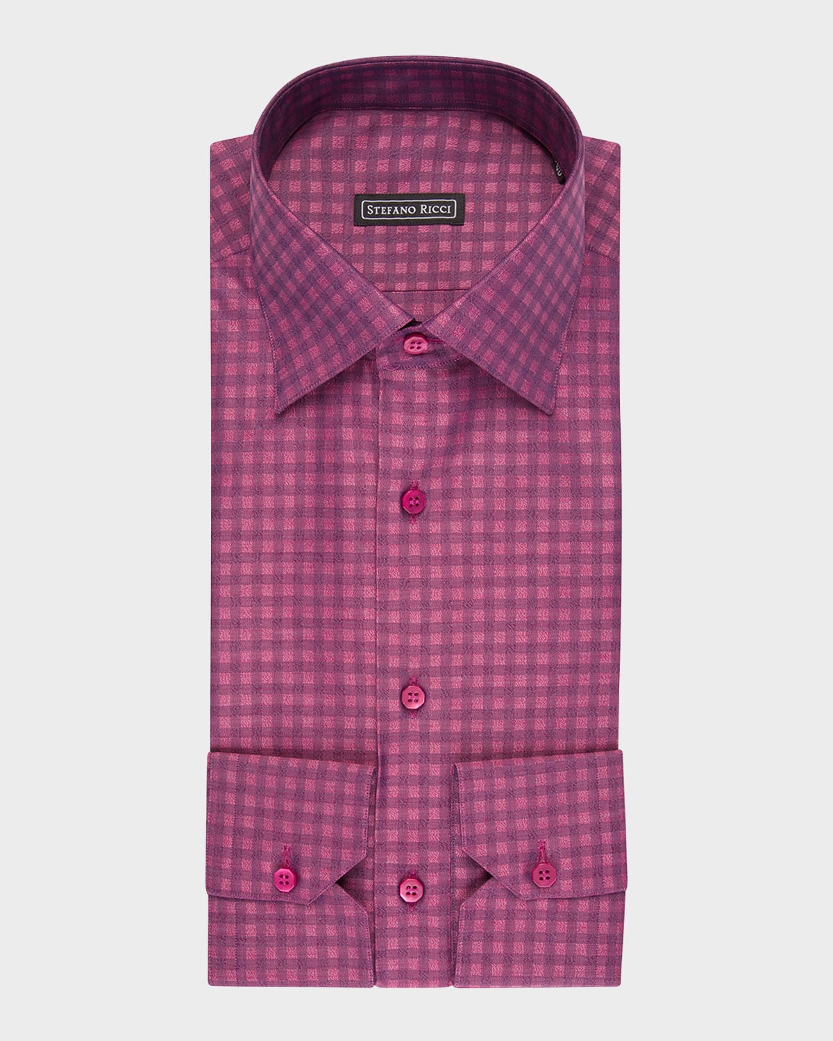 Men's Cotton Tonal Check Dress Shirt