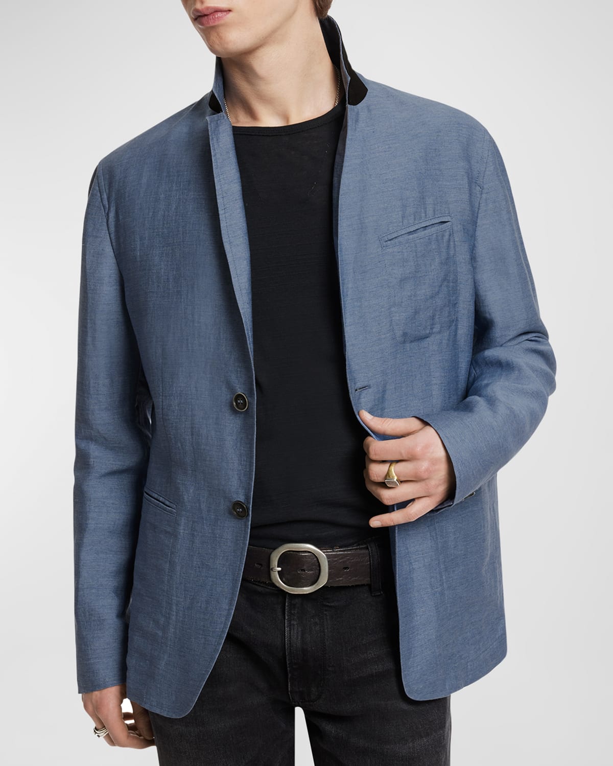 Men's Slim-Fit Notch Lapel Jacket