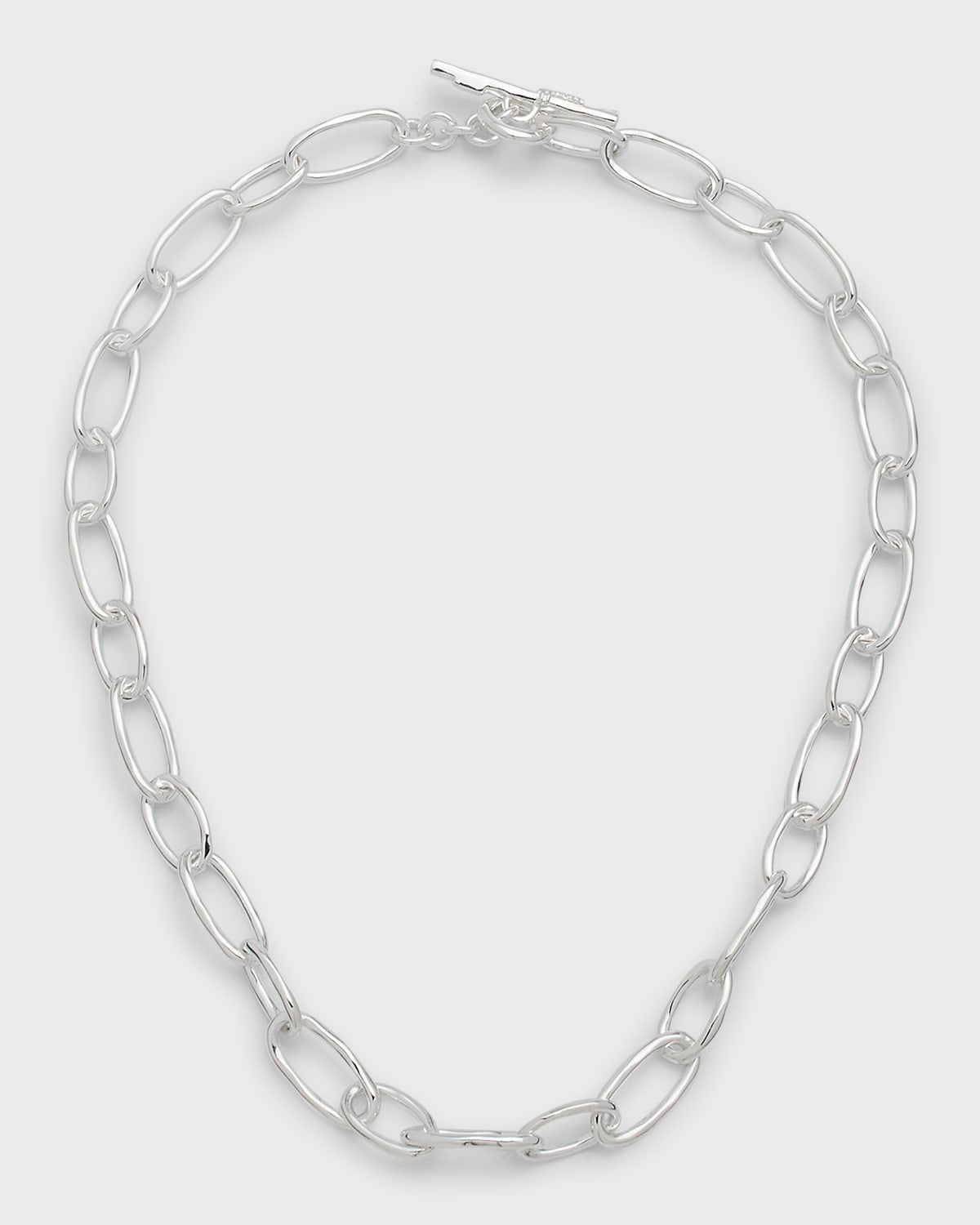 Shop Ippolita 925 Classico Faceted Oval Link Necklace In Silver