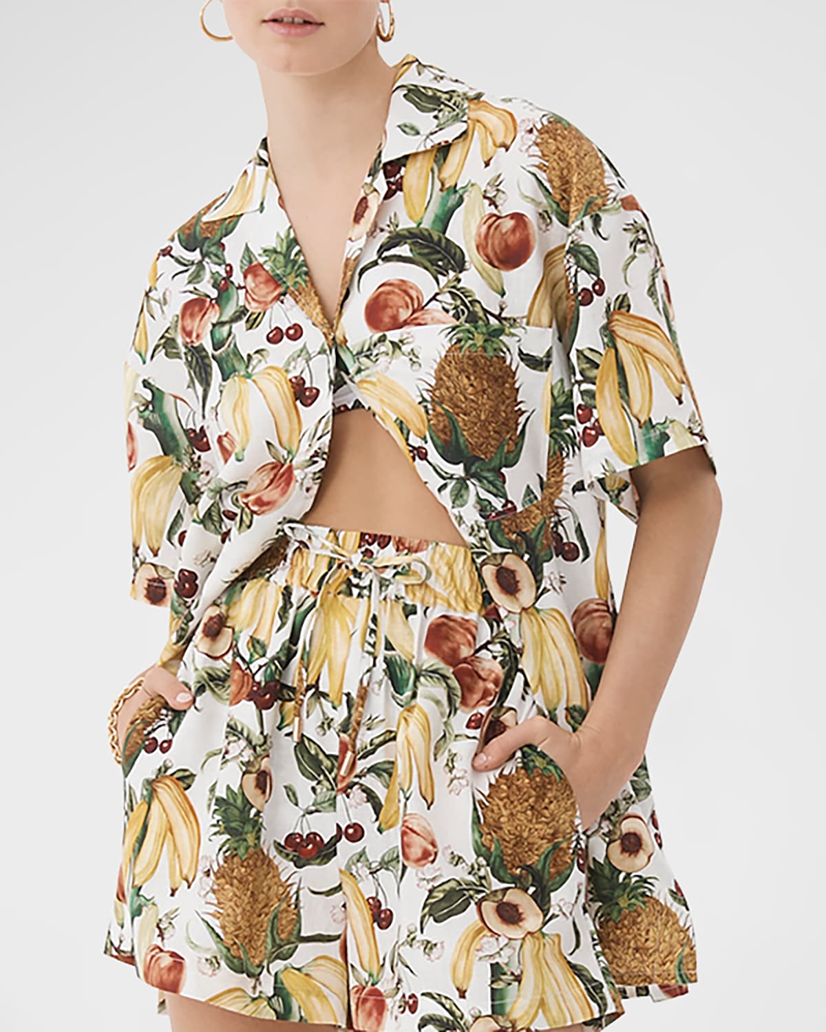 Ephemera Tropicana Siesta Button-front Shirt