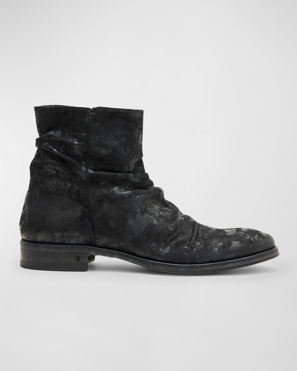 JOHN VARVATOS MEN'S MORRISON SHARPEI LEATHER ZIP ANKLE BOOTS