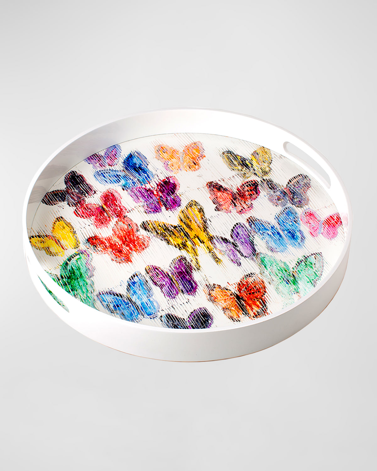 Spring Butterflies Large Round Tray