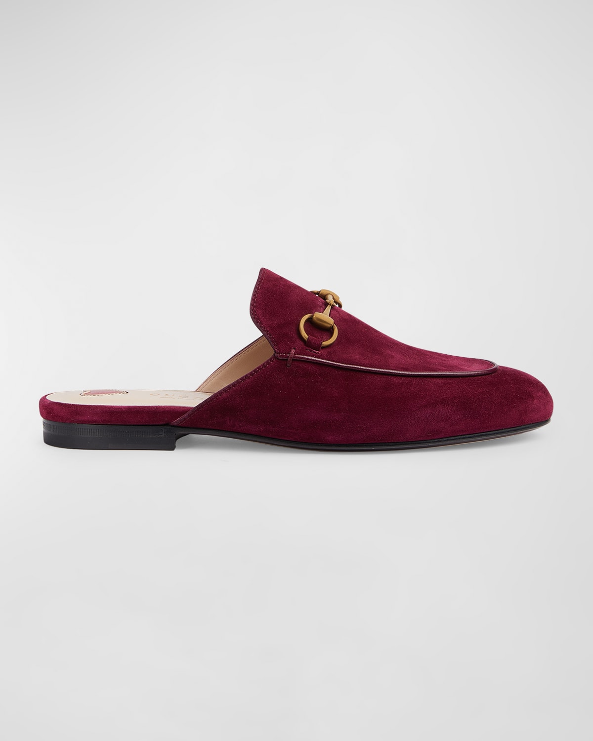 Shop Gucci Princetown Suede Loafer Mules In Violet Mandarin