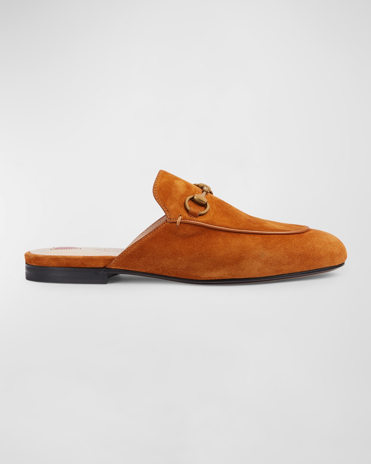Shop Gucci Princetown Suede Loafer Mules In Giallo Oro