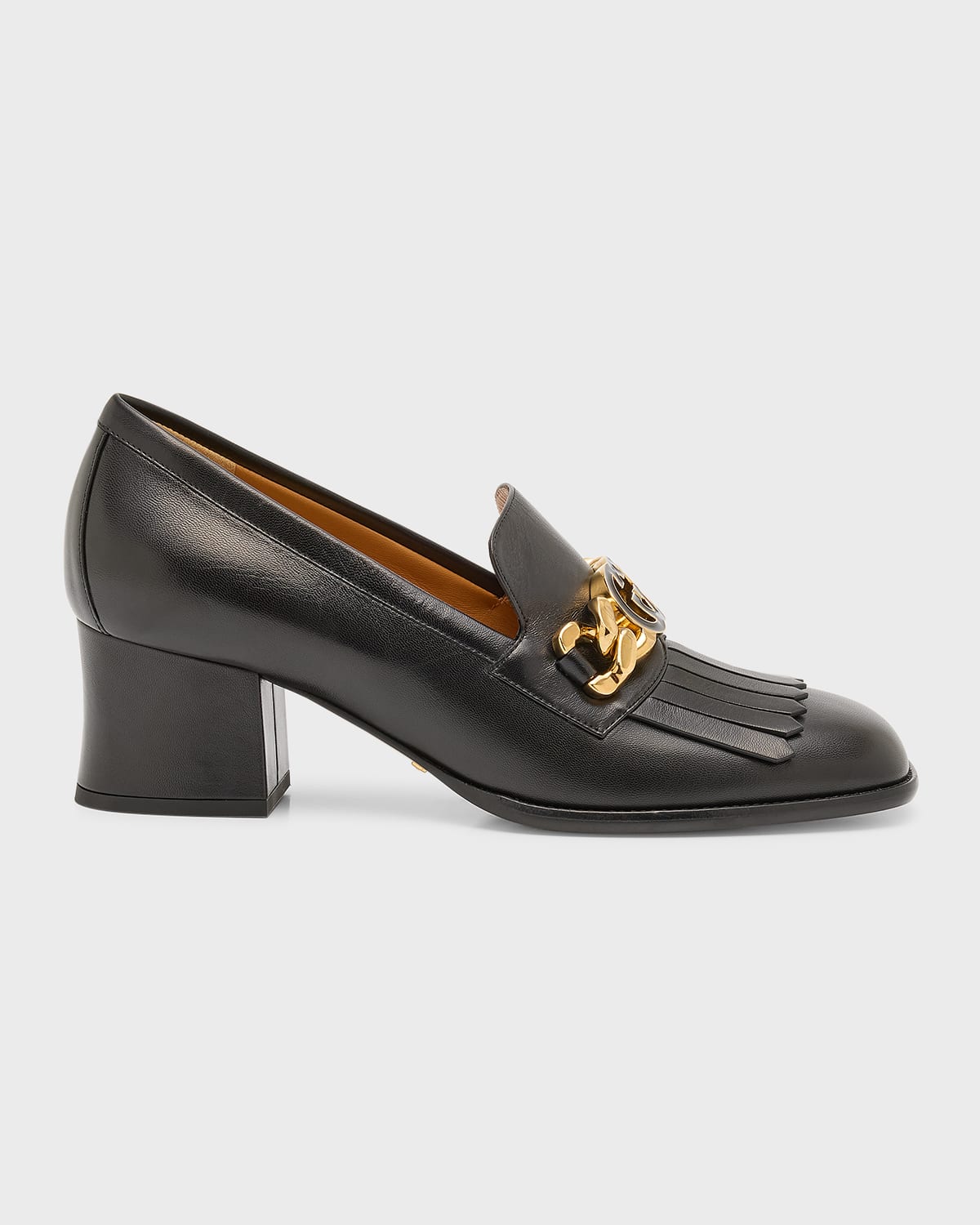 Gucci 55mm Jeanne Leather Loafers In Black