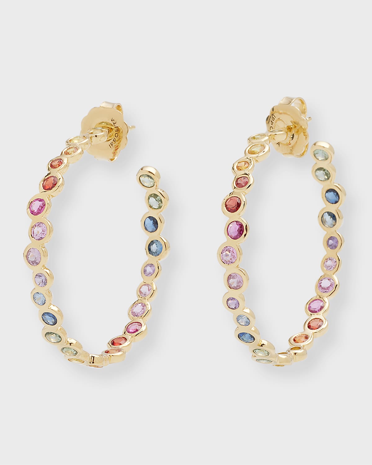 Ippolita 18k Starlet Hoop Earrings In Sapphire Rainbow