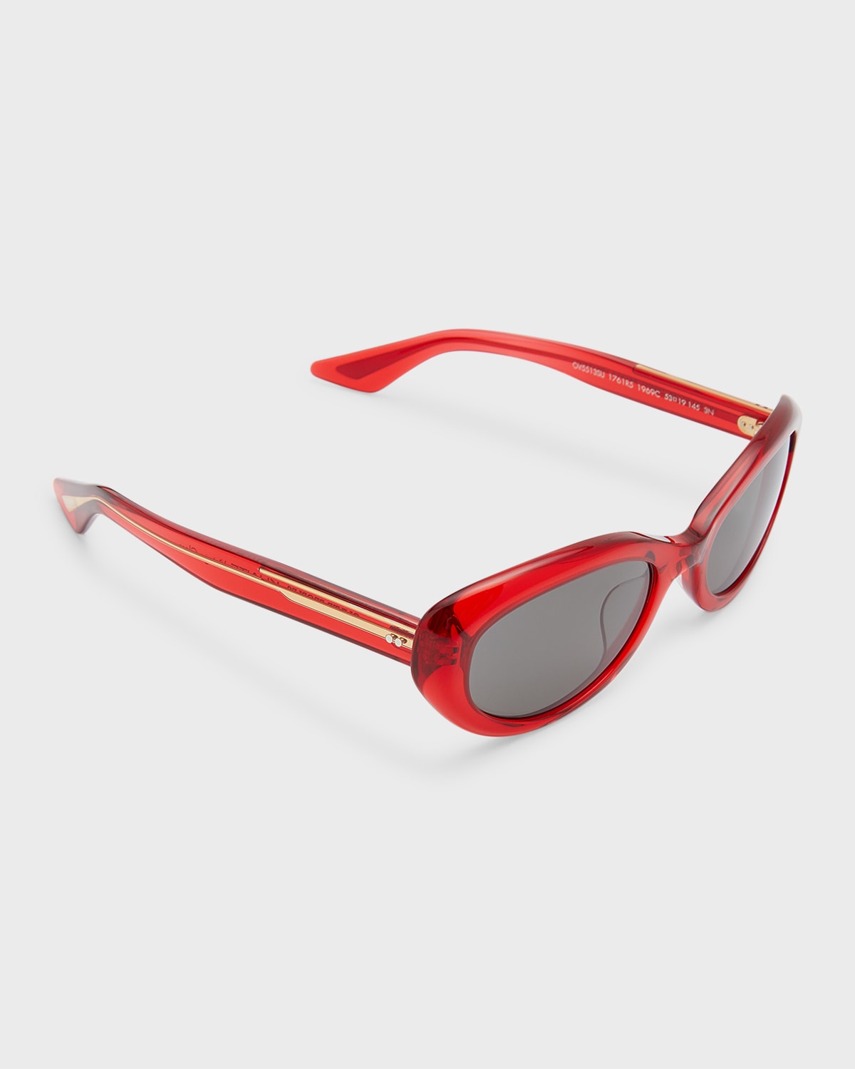 1969C Acetate & Crystal Oval Sunglasses
