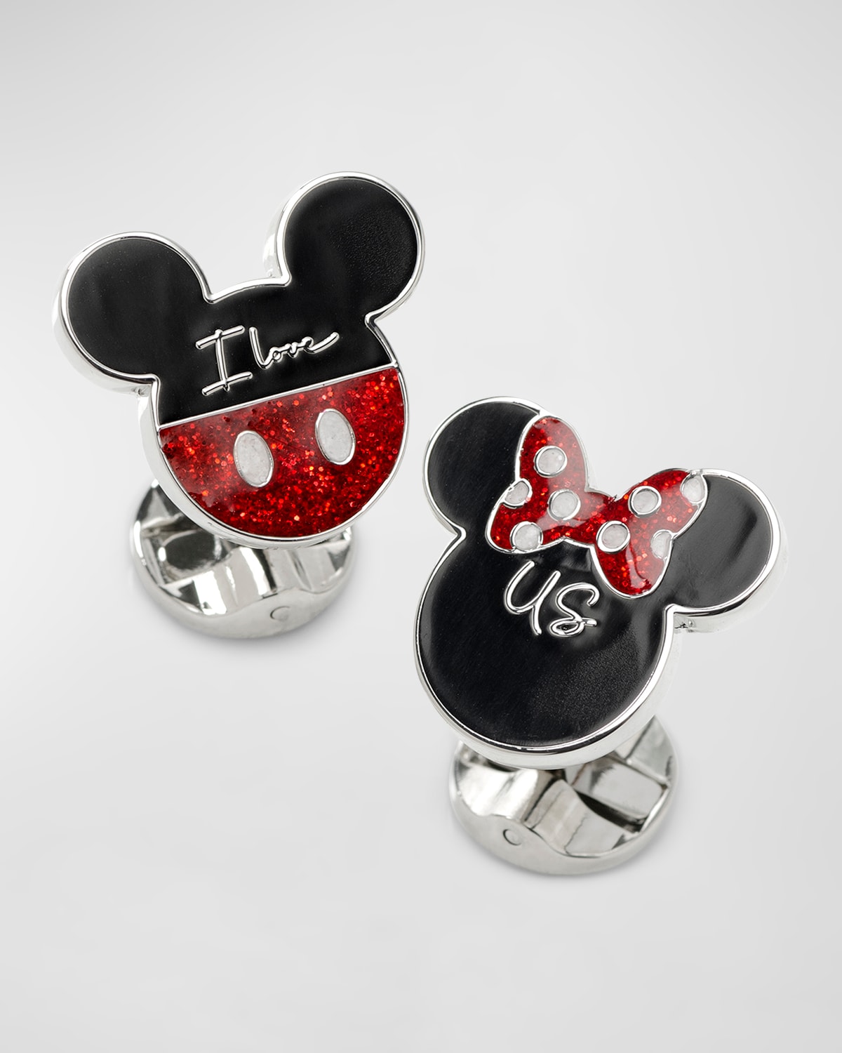 x Disney Men's Mickey Minnie I Love Us Cufflinks