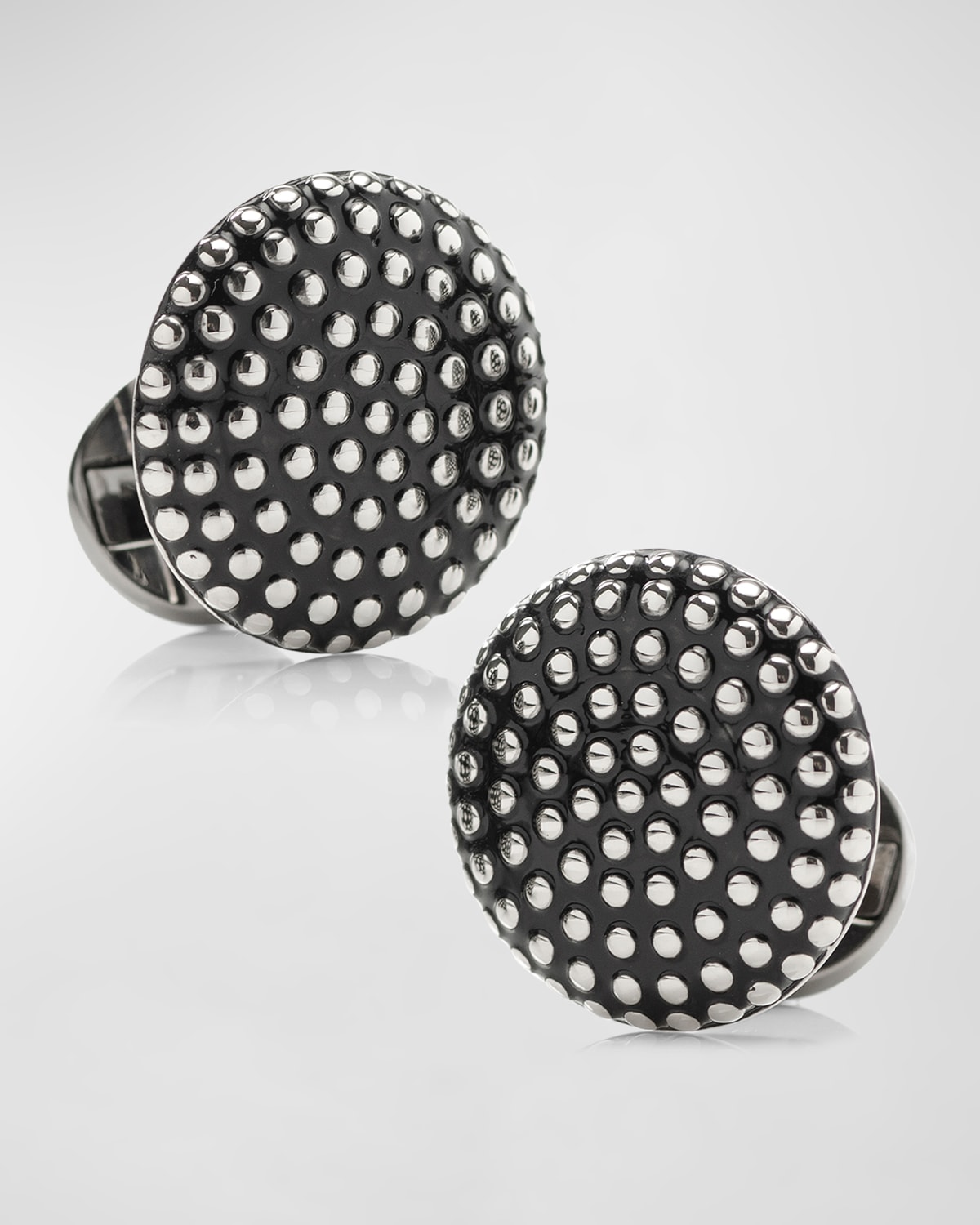Cufflinks, Inc Men's Circle Dot Texture Cufflinks In Silver
