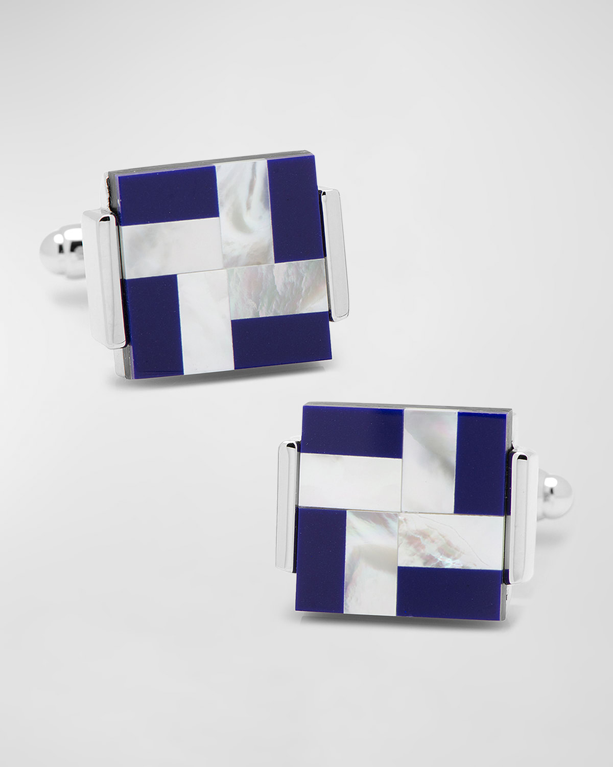 Cufflinks, Inc Men's Mother-of-pearl And Blue Lapis Windmill Square Cufflinks