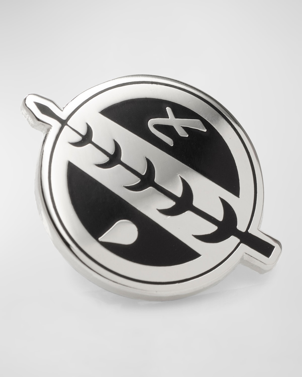 Cufflinks, Inc Men's Boba Fett Crest Lapel Pin In Silver