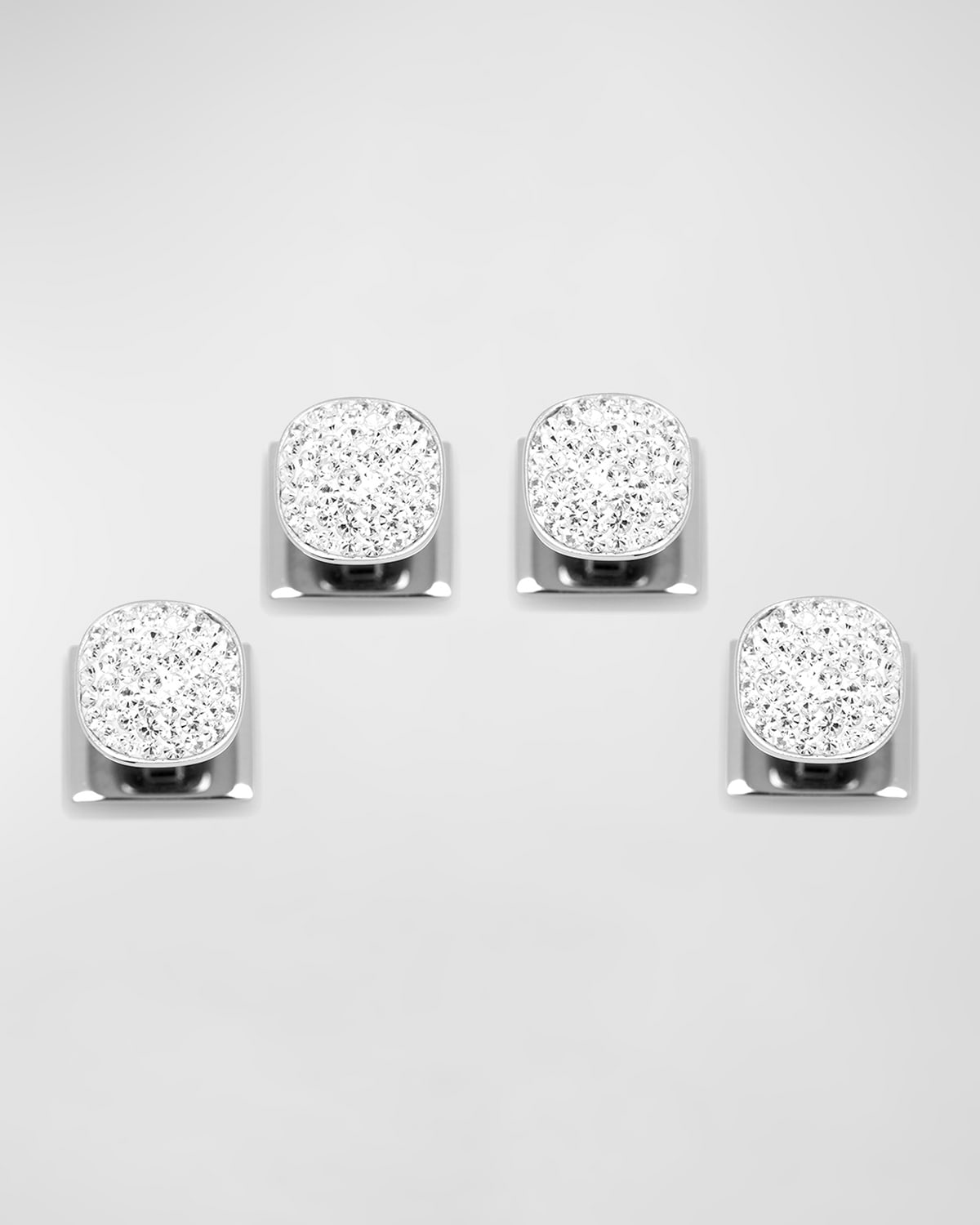 Cufflinks, Inc Men's Crystal Pave Shirt Studs In White