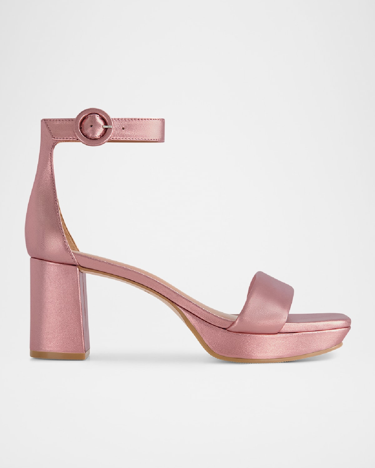 Carla Metallic Ankle-Strap Sandals