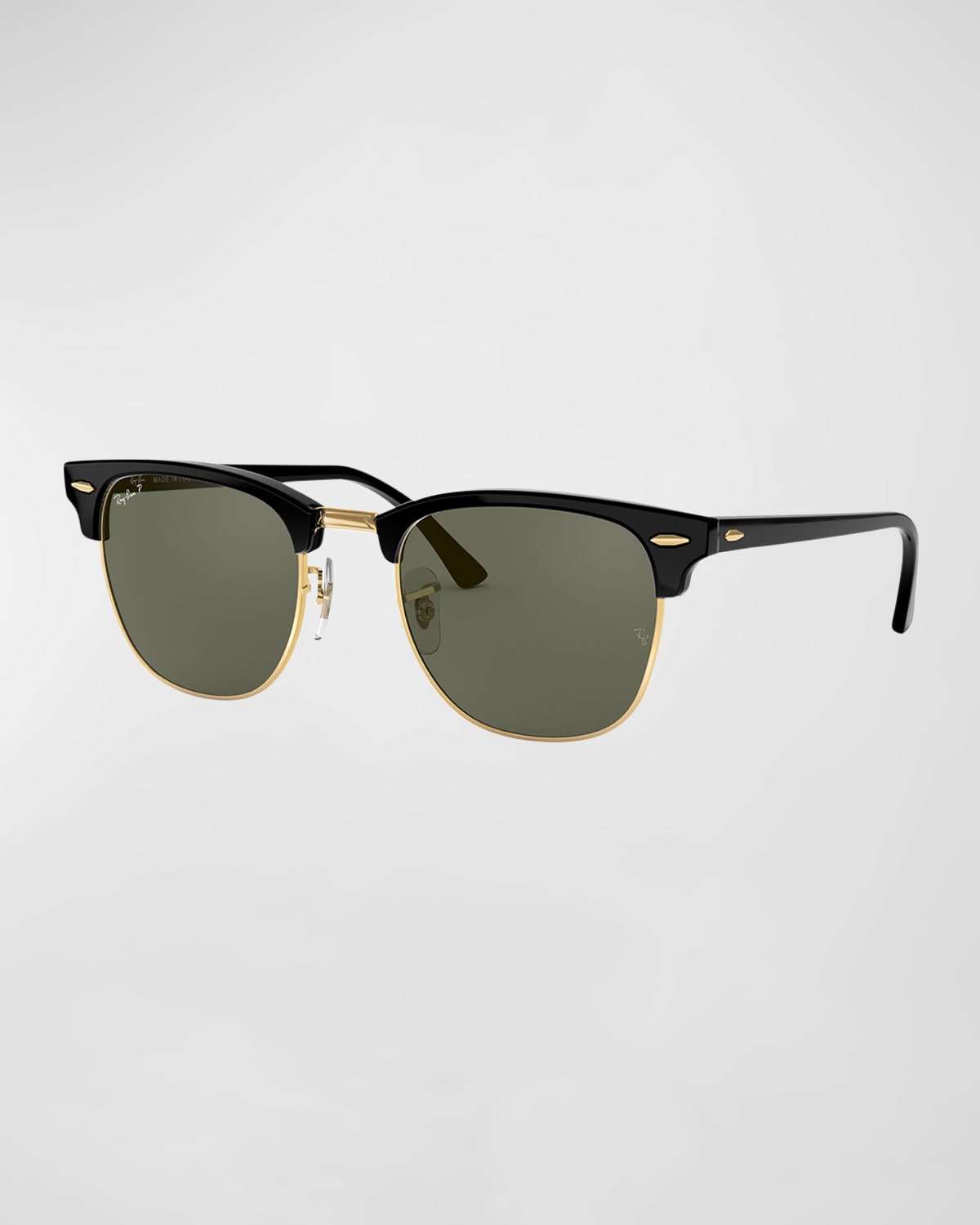 Ray Ban Clubmaster 55mm Polarized Square Sunglasses In Black