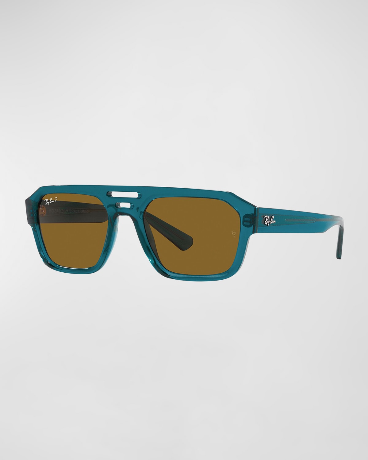 Shop Ray Ban Men's Corrigan Rectangle Sunglasses, 54mm In Light Blue