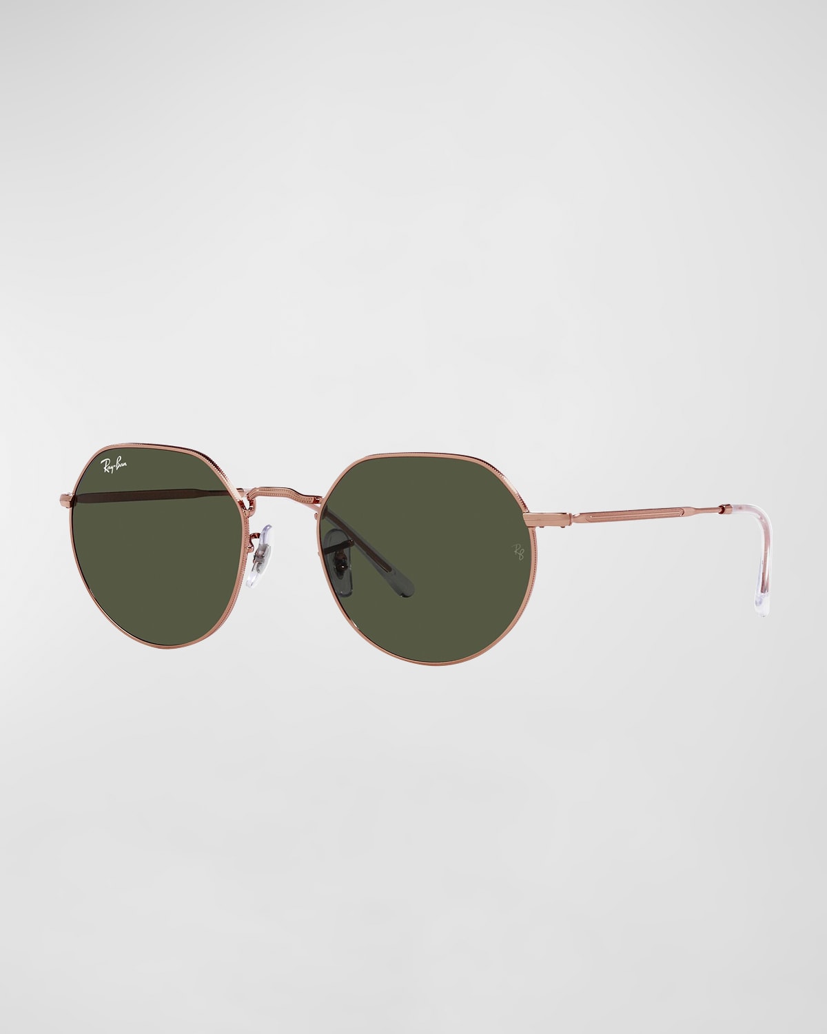Ray Ban Sunglasses Unisex Jack Rose Gold - Rose Gold Frame Green Lenses 55-20