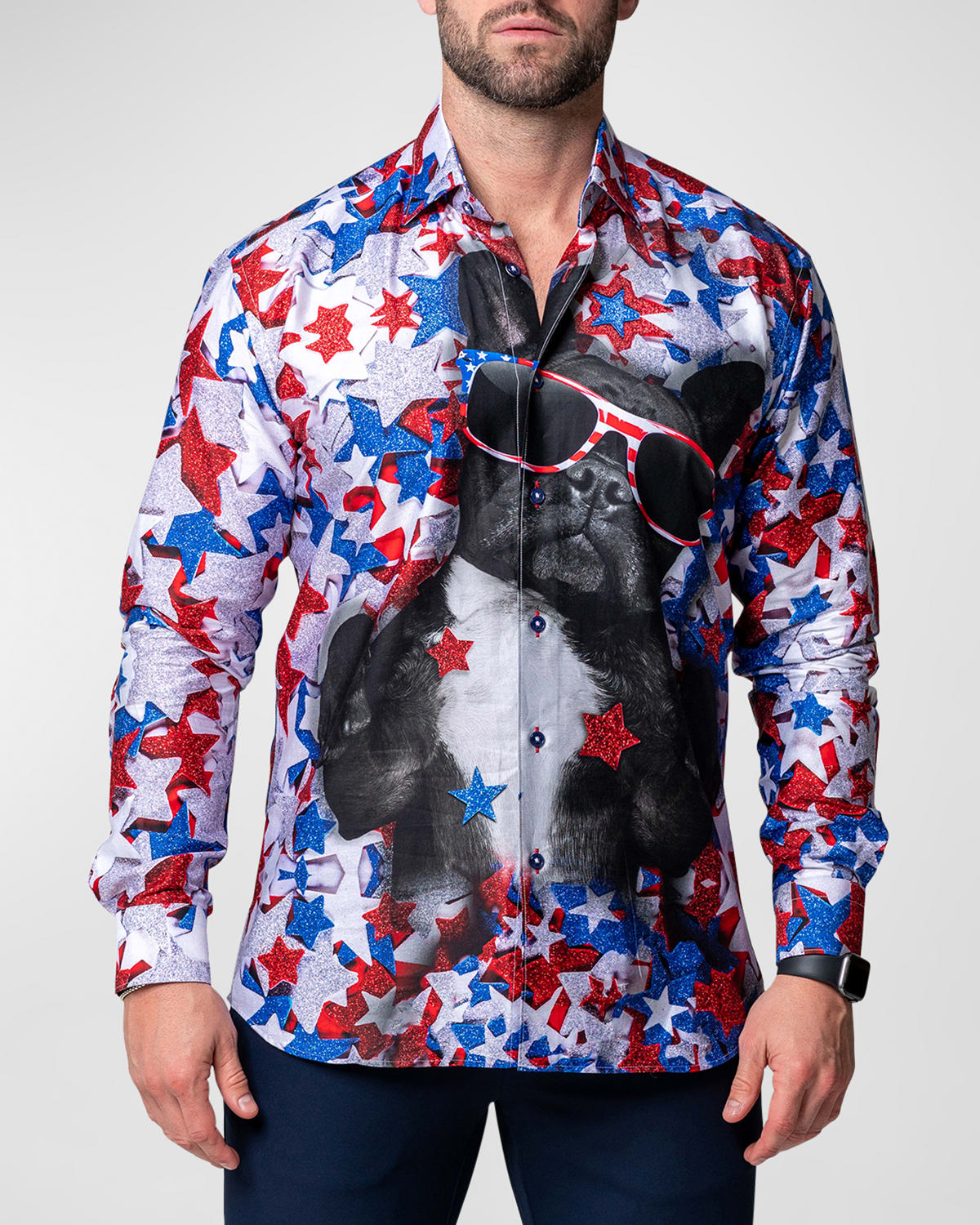 Men's Fibonacci Independent Dog Sport Shirt
