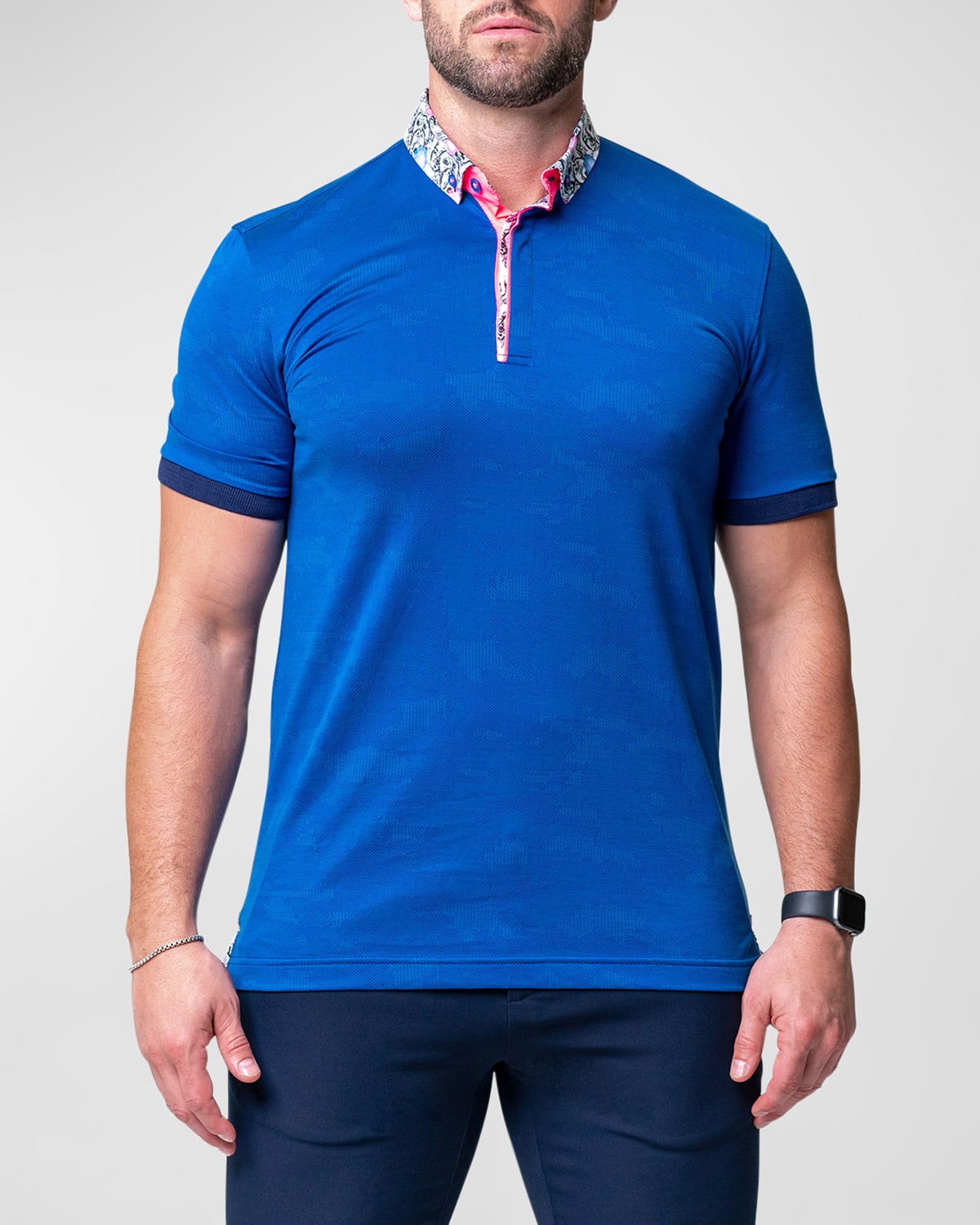 Shop Maceoo Men's Mozart Polo Shirt In Blue
