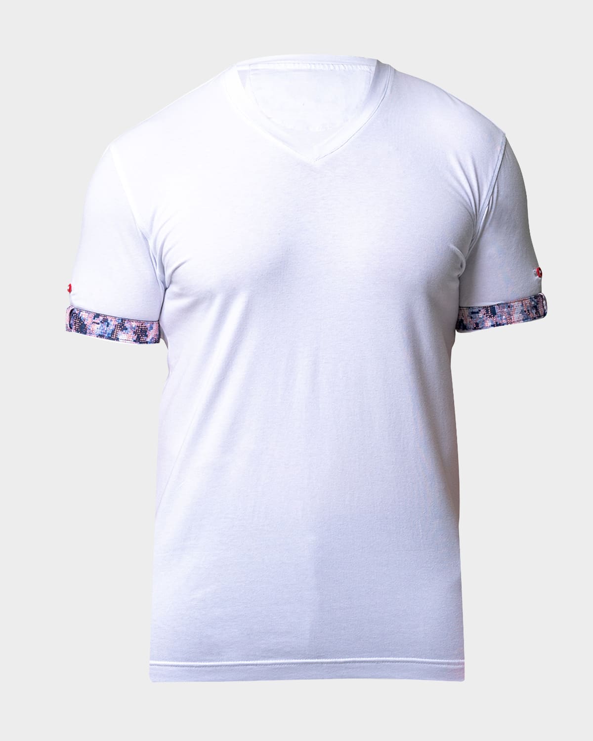 Maceoo Vivaldi Solid Game White V-neck T-shirt In Game White