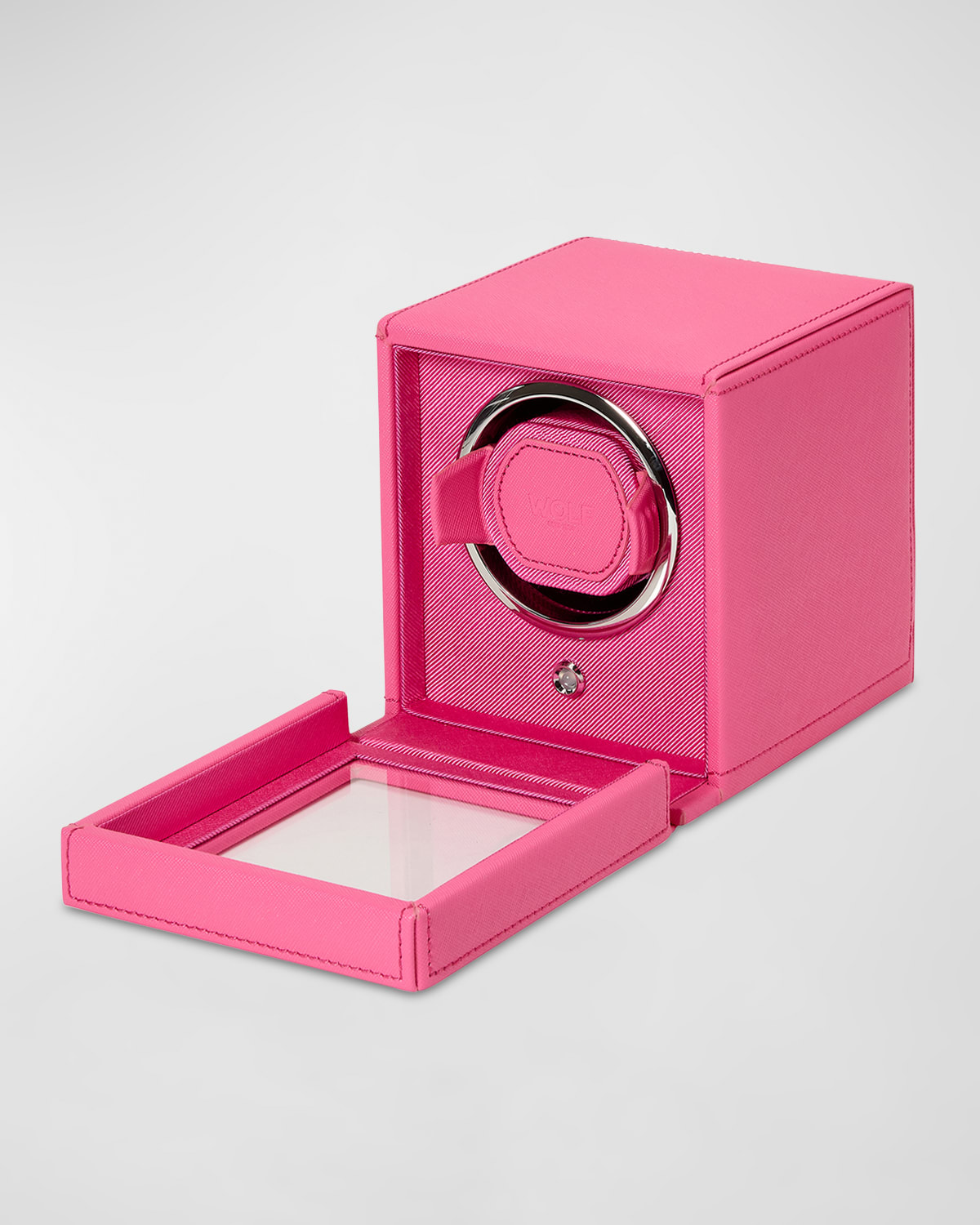 Wolf Cub Single Watch Winder With Cover In Pink