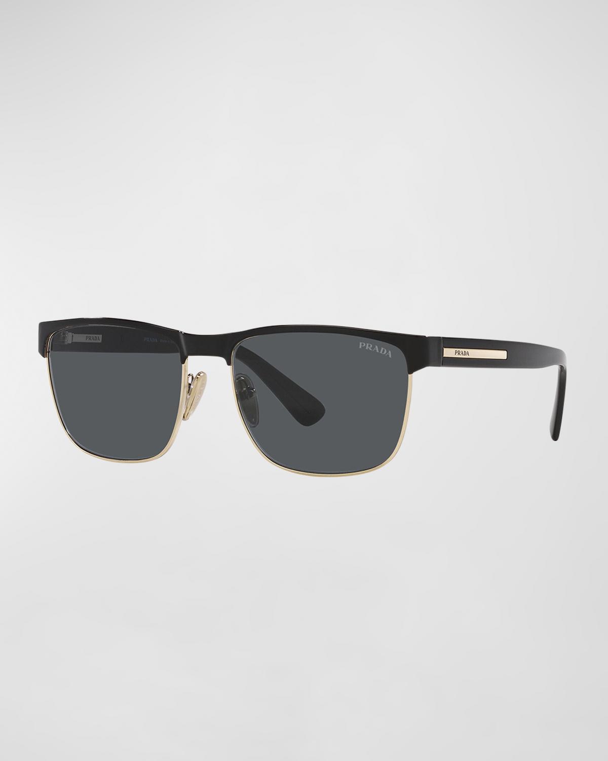 Prada Black and Gold Men\'s Sunglasses Prada PR A04S 16O20C Sunglasses Men main image 3