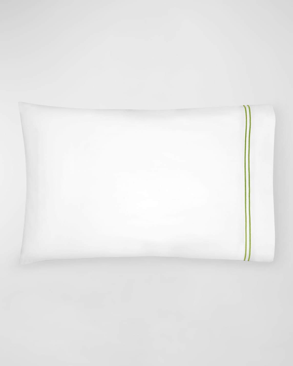 Shop Sferra Grande Hotel Standard Pillowcase In White/fern