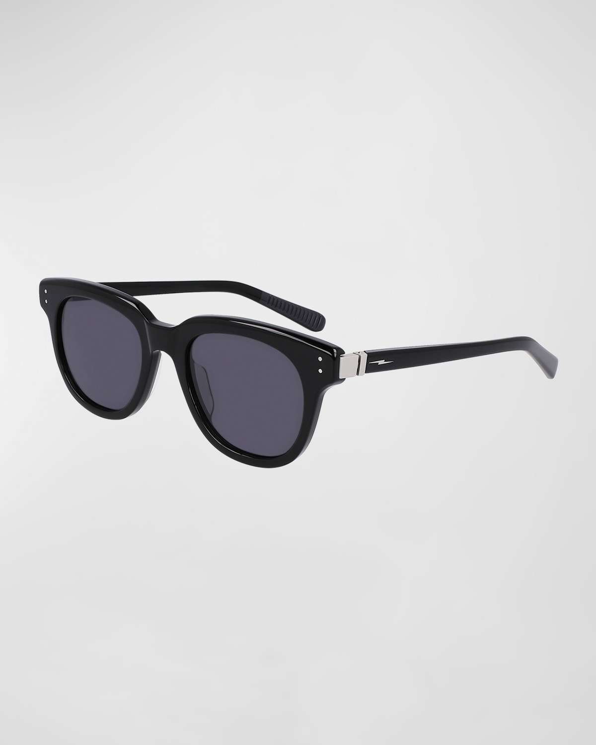 Shop Shinola Men's Round Acetate Sunglasses In Black