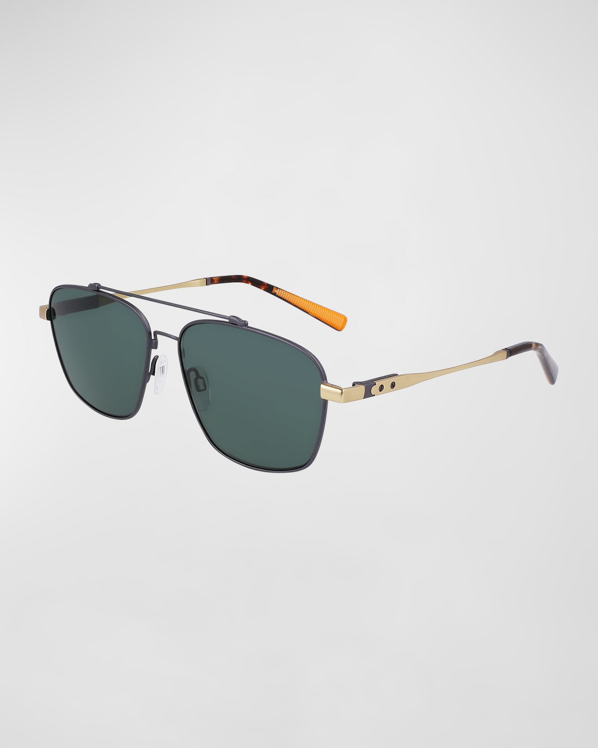 SHINOLA MEN'S DOUBLE-BRIDGE METAL AVIATOR SUNGLASSES