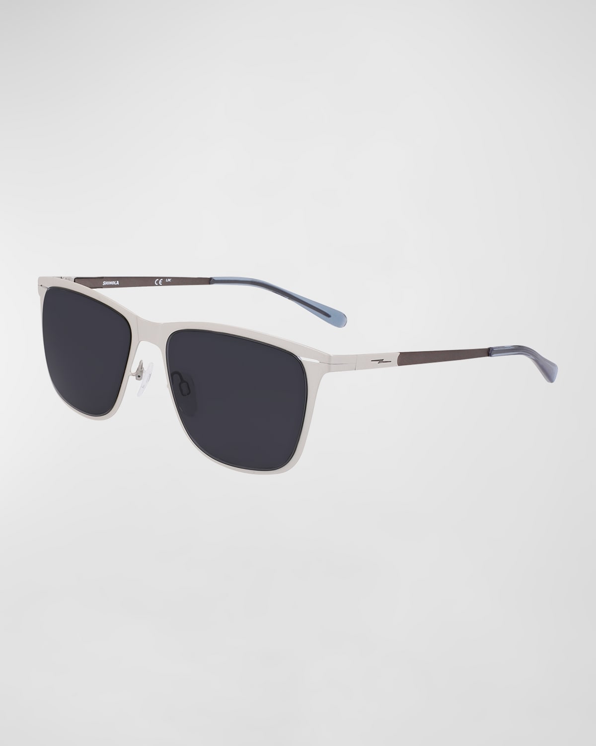 SHINOLA MEN'S METAL RECTANGLE SUNGLASSES