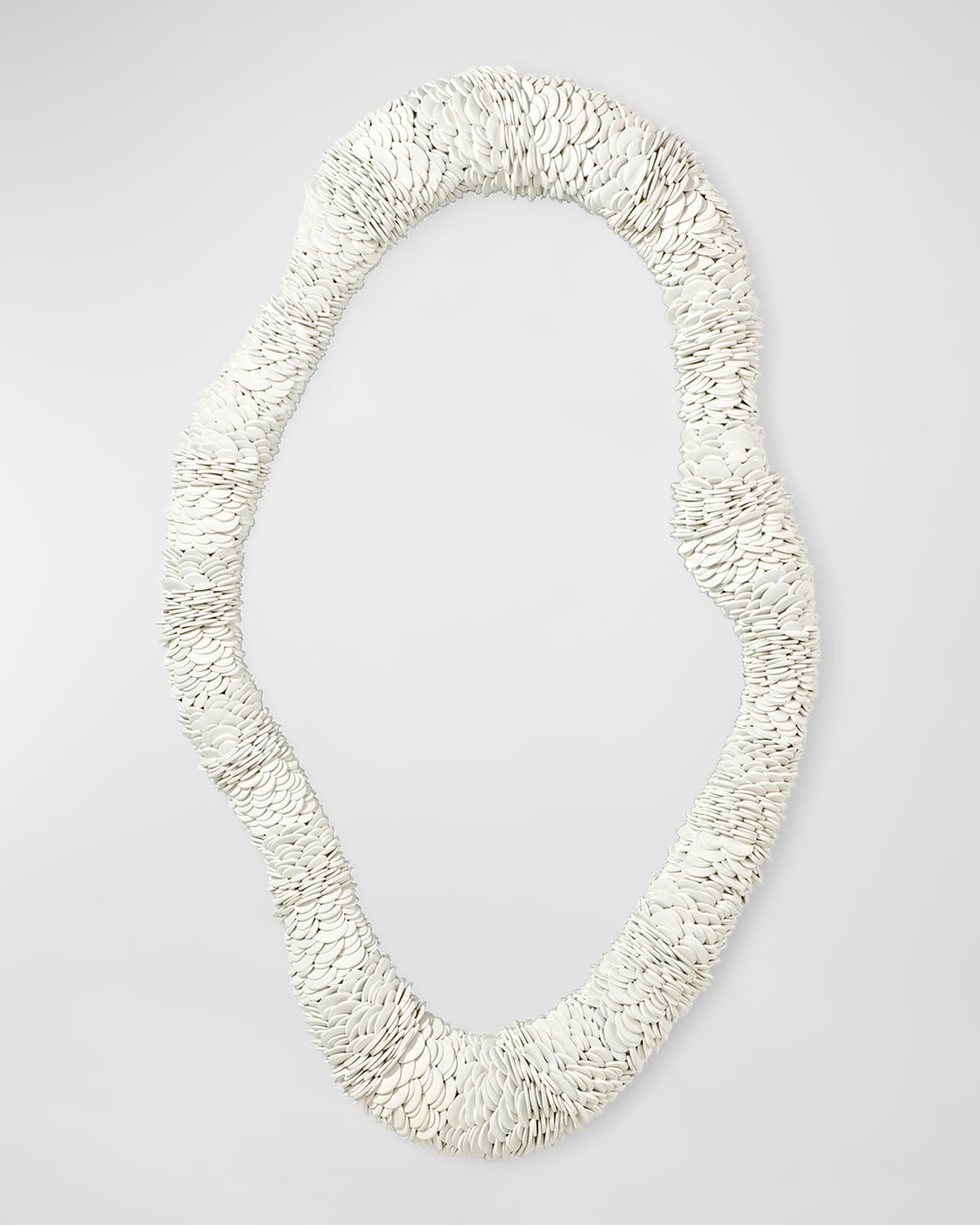 Palecek Reese Oval Mirror, Large In White
