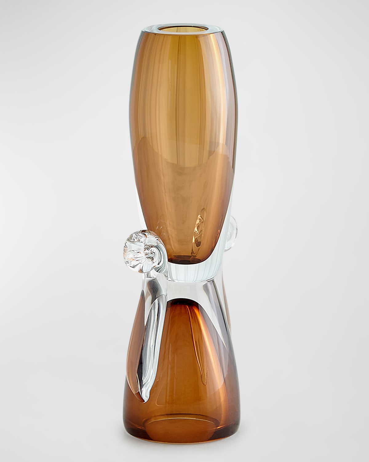 Global Views Lydia Vase In Amber, Small In Amber