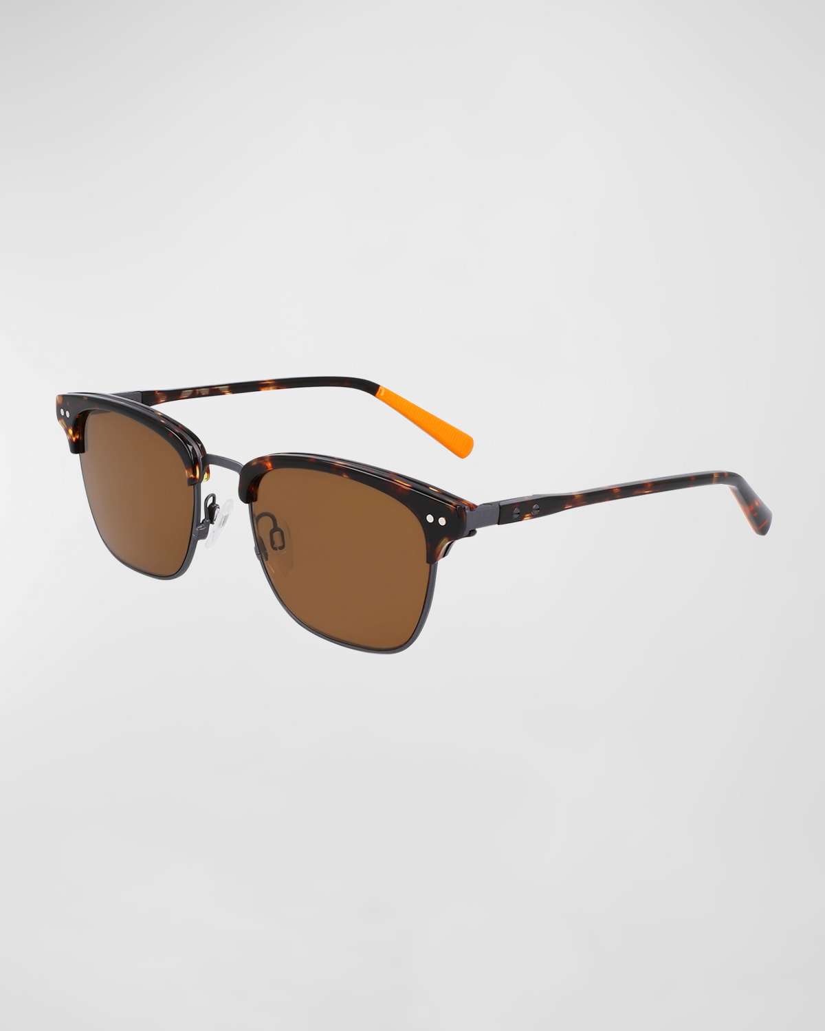 Men's Half-Rim Square Sunglasses