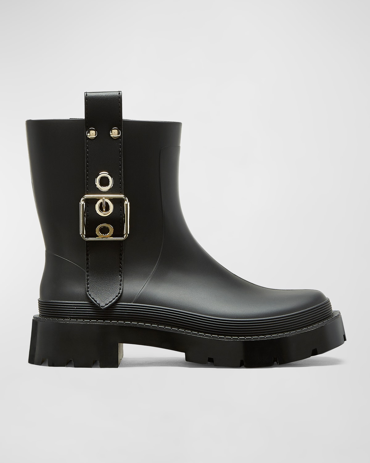 La Canadienne Puddle Chic Belted Moto Rain Boots