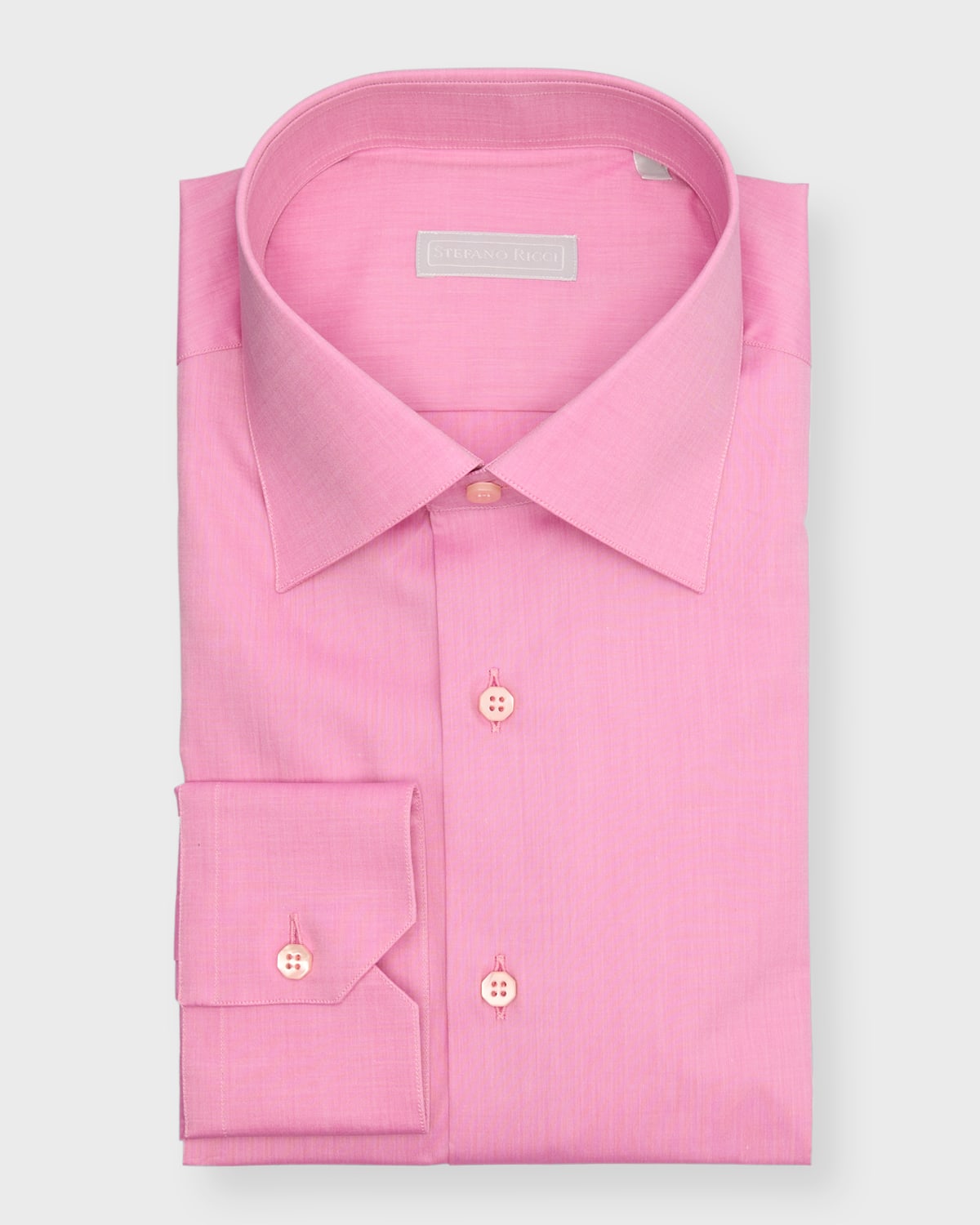 Stefano Ricci Men's Cotton Dress Shirt In Dark Pink