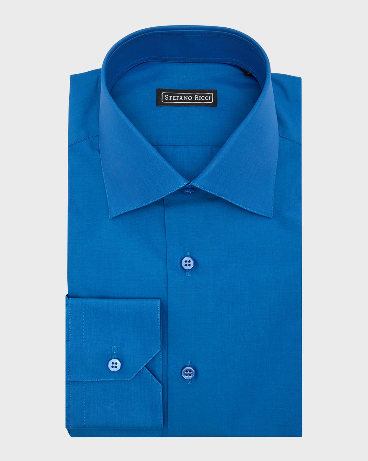 Shop Stefano Ricci Men's Cotton Dress Shirt In Light Blue