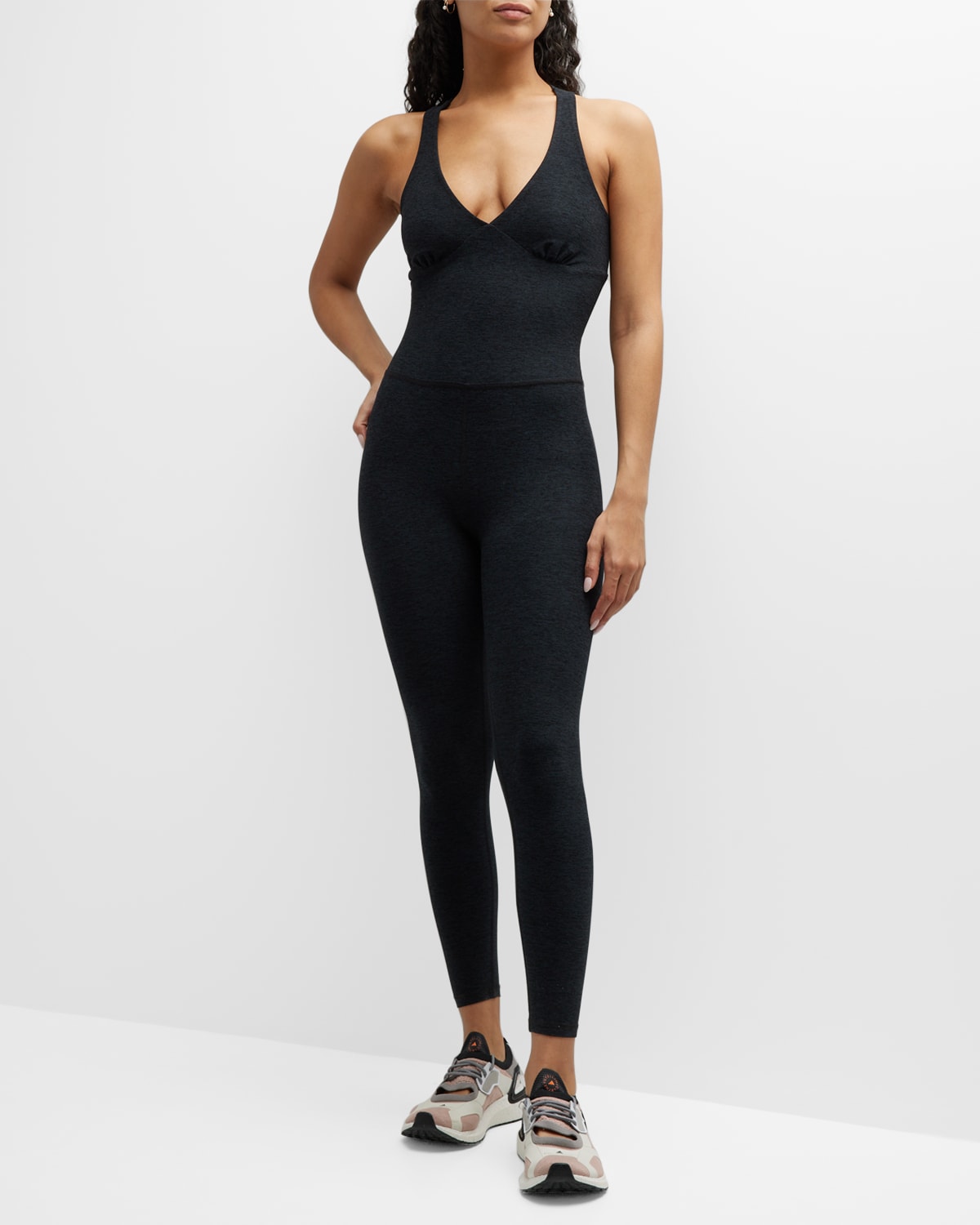 Beyond Yoga Spacedye Uplift Maternity Jumpsuit In Darkest Night