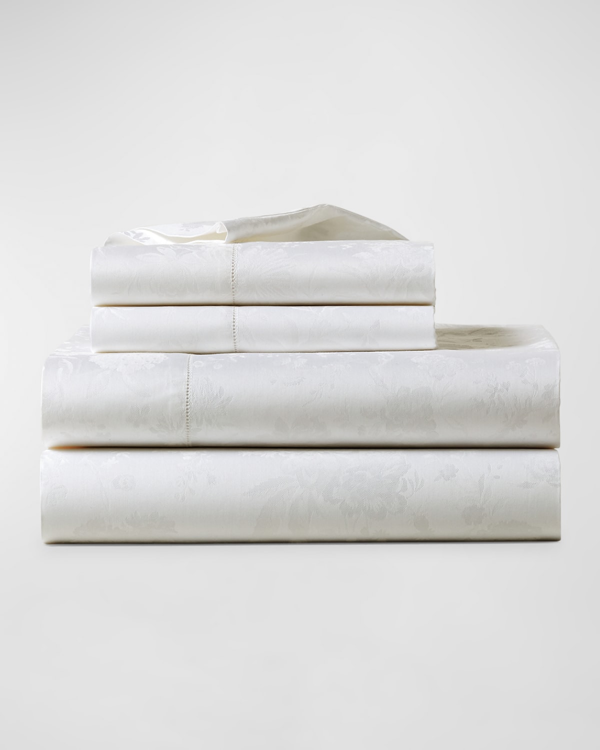 RALPH LAUREN BETHANY JACQUARD ORGANIC COTTON QUEEN FLAT SHEET