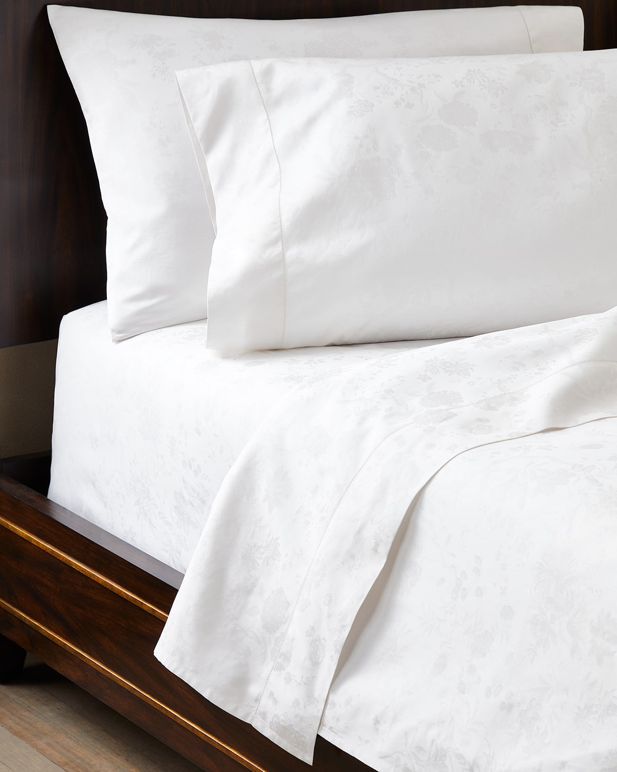 Shop Ralph Lauren Bethany Jacquard Organic Cotton Standard Pillowcase In Platinum